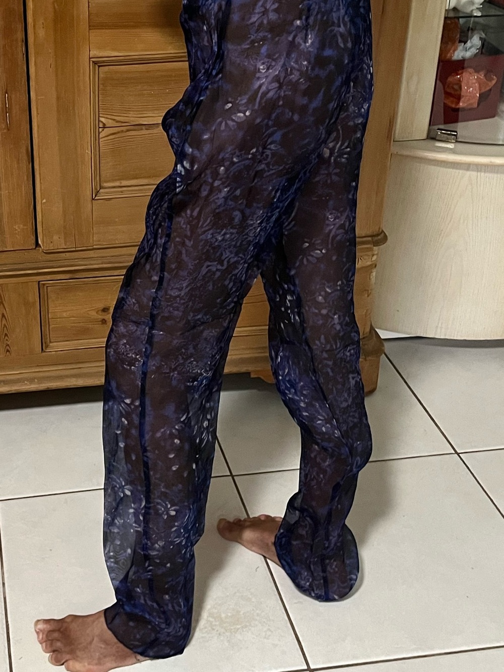NWOT*GIORGIO ARMANI Emporio Armani SHEER Pants Delicate botanical print MSRP$590